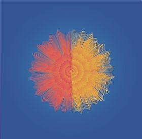 线条渐变背景红色