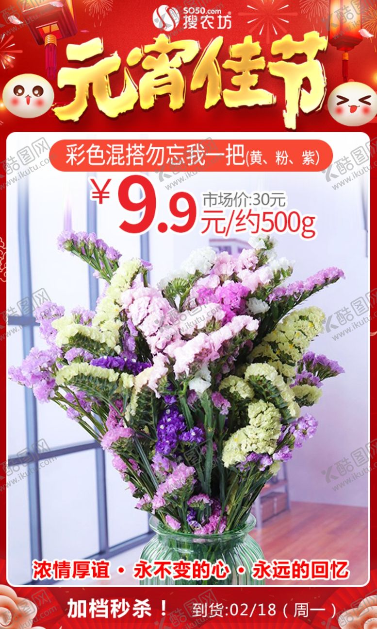 编号：55353104200056232242【酷图网】源文件下载-元宵彩色混搭勿忘我