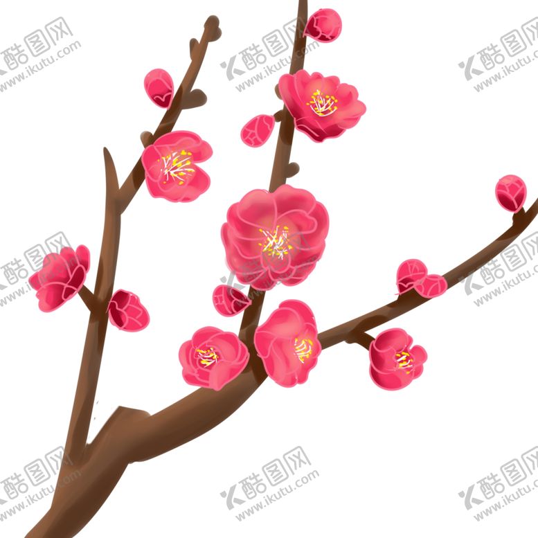 编号：50294705171728439890【酷图网】源文件下载-梅花树枝元素
