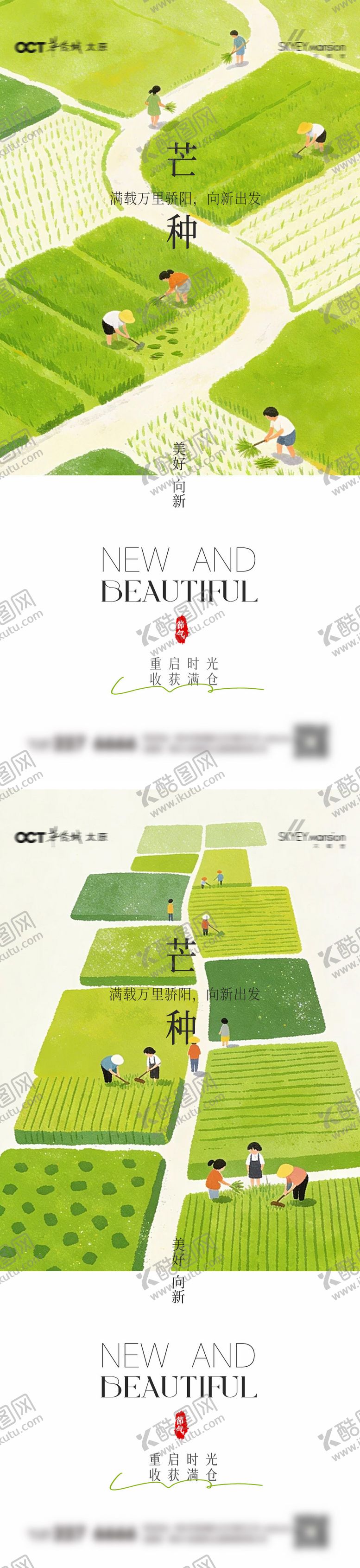 编号：11840505312353062171【酷图网】源文件下载-芒种系列海报