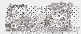 矢量动物植物线稿