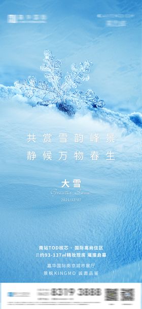 小寒立冬大雪二十四节气海报