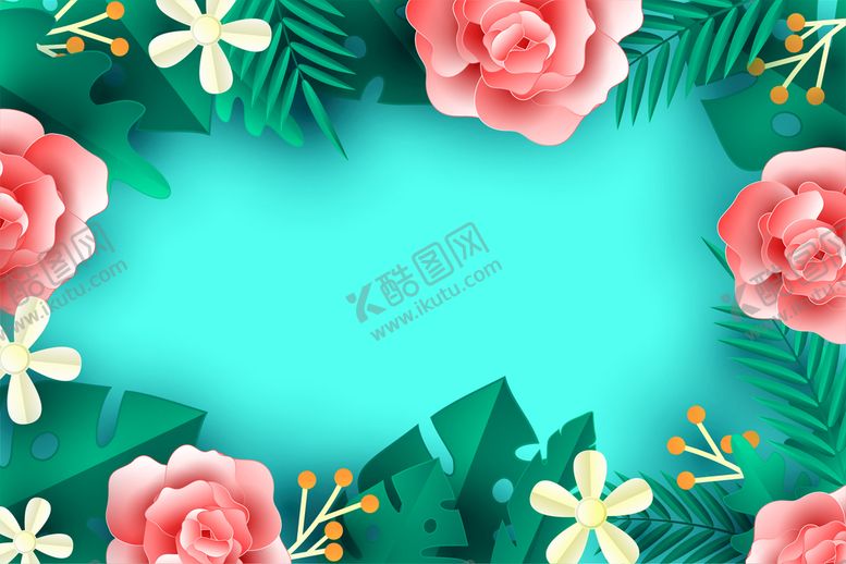 编号：76903409210835196189【酷图网】源文件下载-纸质花朵背景