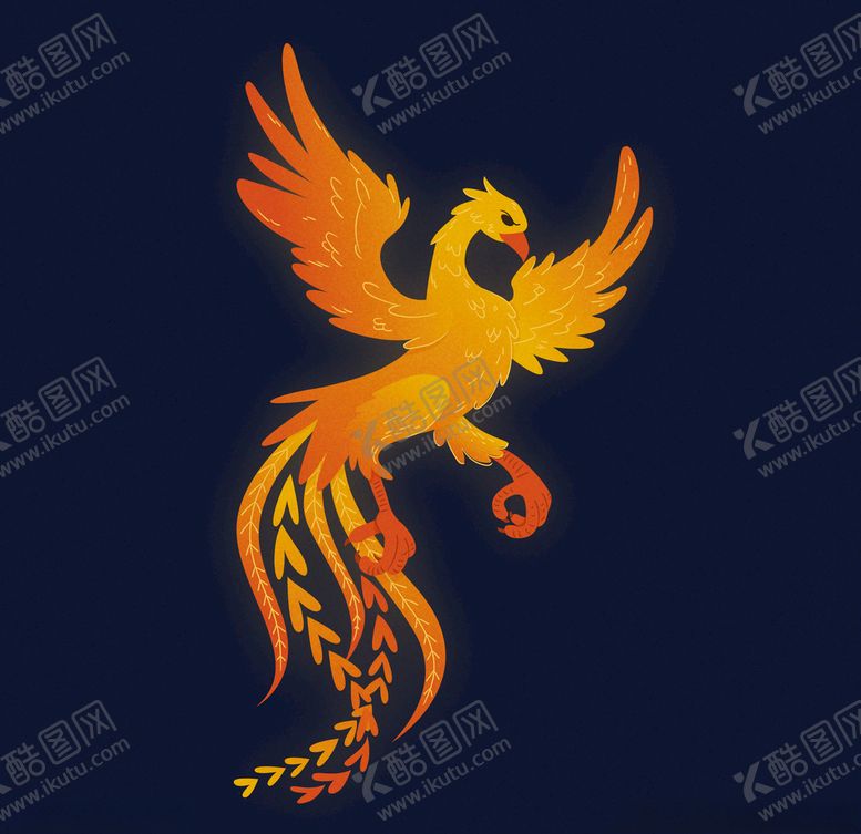 编号：69684609121704282195【酷图网】源文件下载-手绘年画矢量凤凰