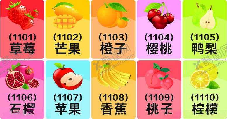编号：11867104171306498699【酷图网】源文件下载-多彩水果宣传海报