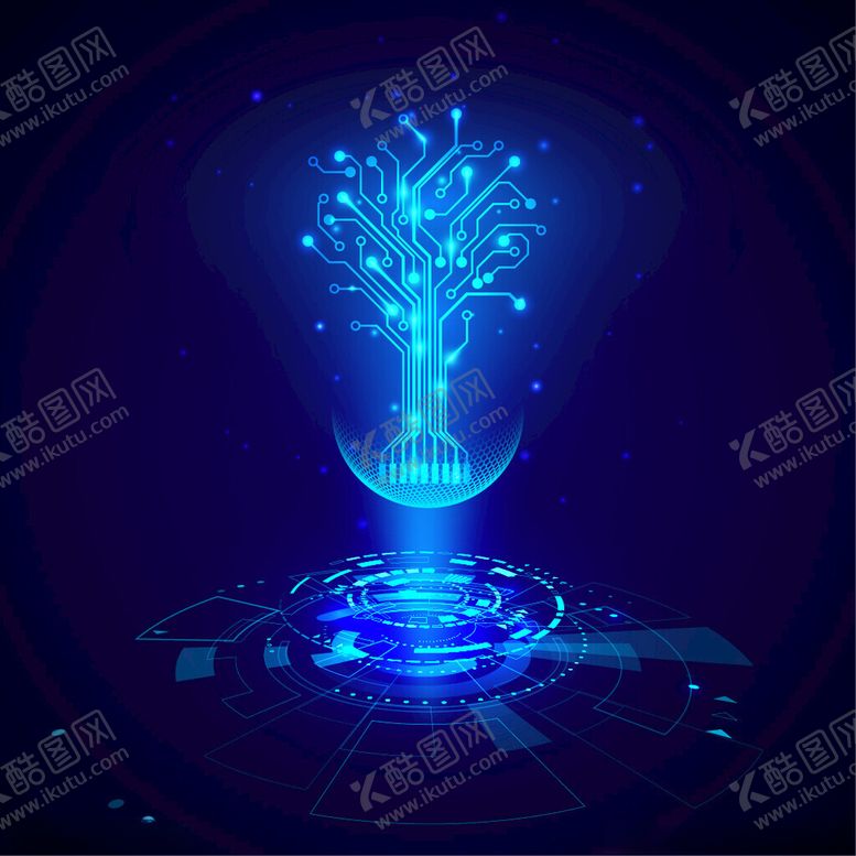 编号：71091705250150017566【酷图网】源文件下载-科技树之光点亮未来想象