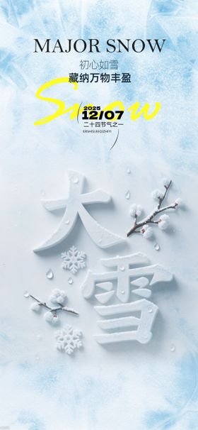 大雪节气海报