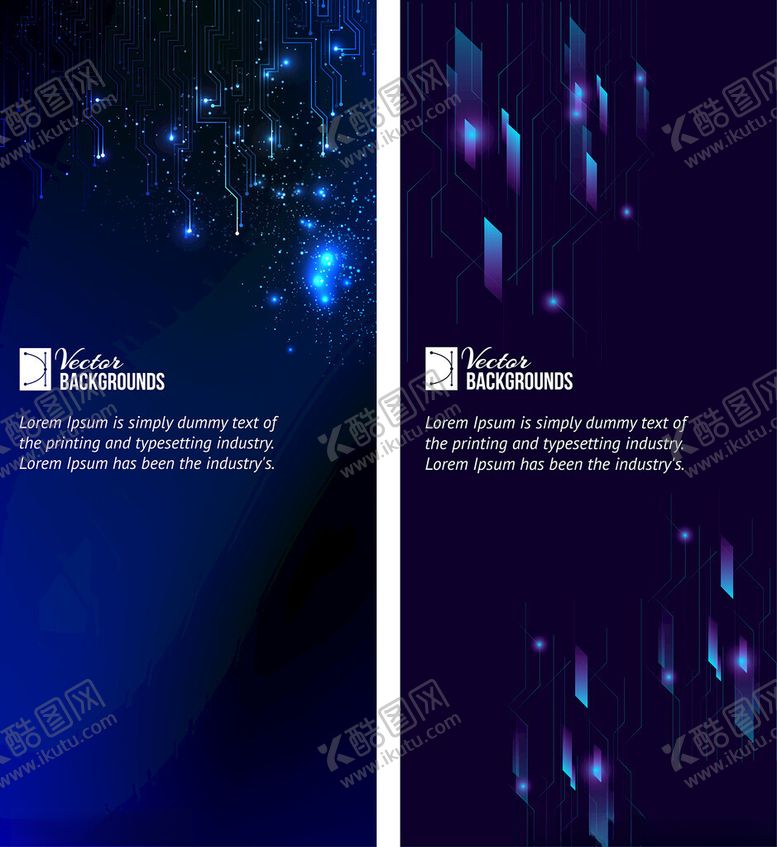 编号：65159411250112339309【酷图网】源文件下载-科技风蓝色渐变背景模板