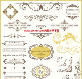 矢量欧式花纹边框