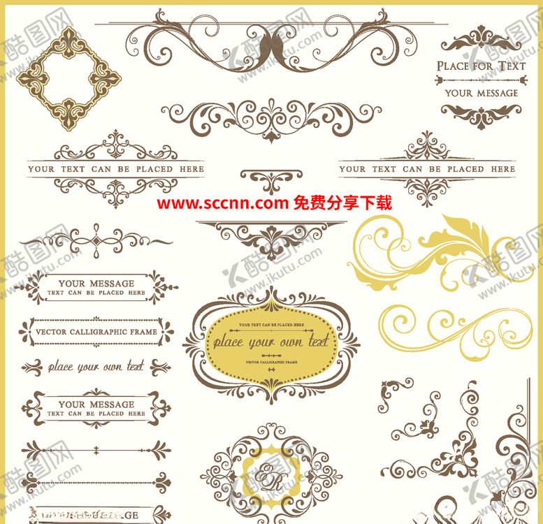 编号：96327909201543381404【酷图网】源文件下载-矢量欧式花纹边框