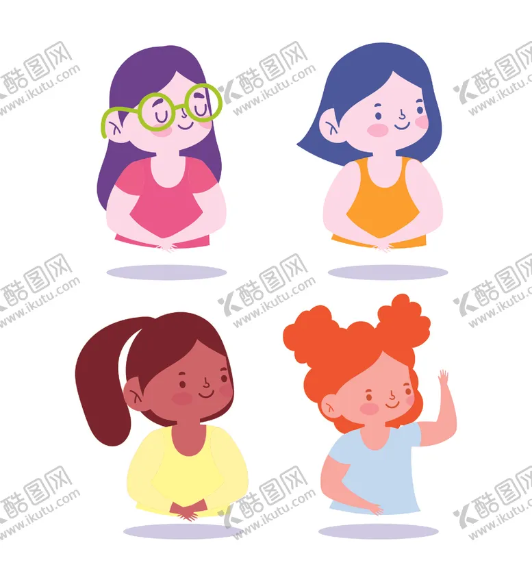 编号：53708106281915388713【酷图网】源文件下载-卡通手绘女孩