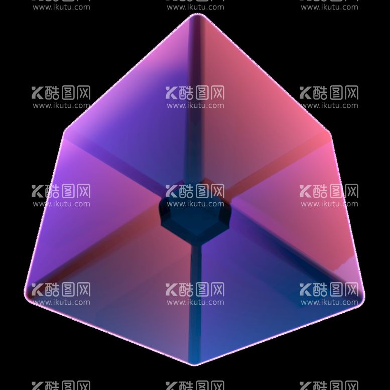 编号：36023310182038152705【酷图网】源文件下载-紫光科技感几何体