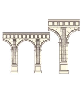 罗马建筑线稿