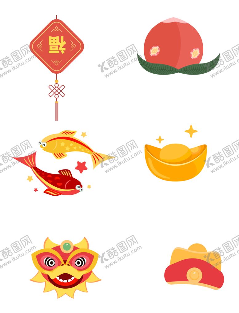 编号：12914402061332464117【酷图网】源文件下载-中国传统文化猪年新年元素设计