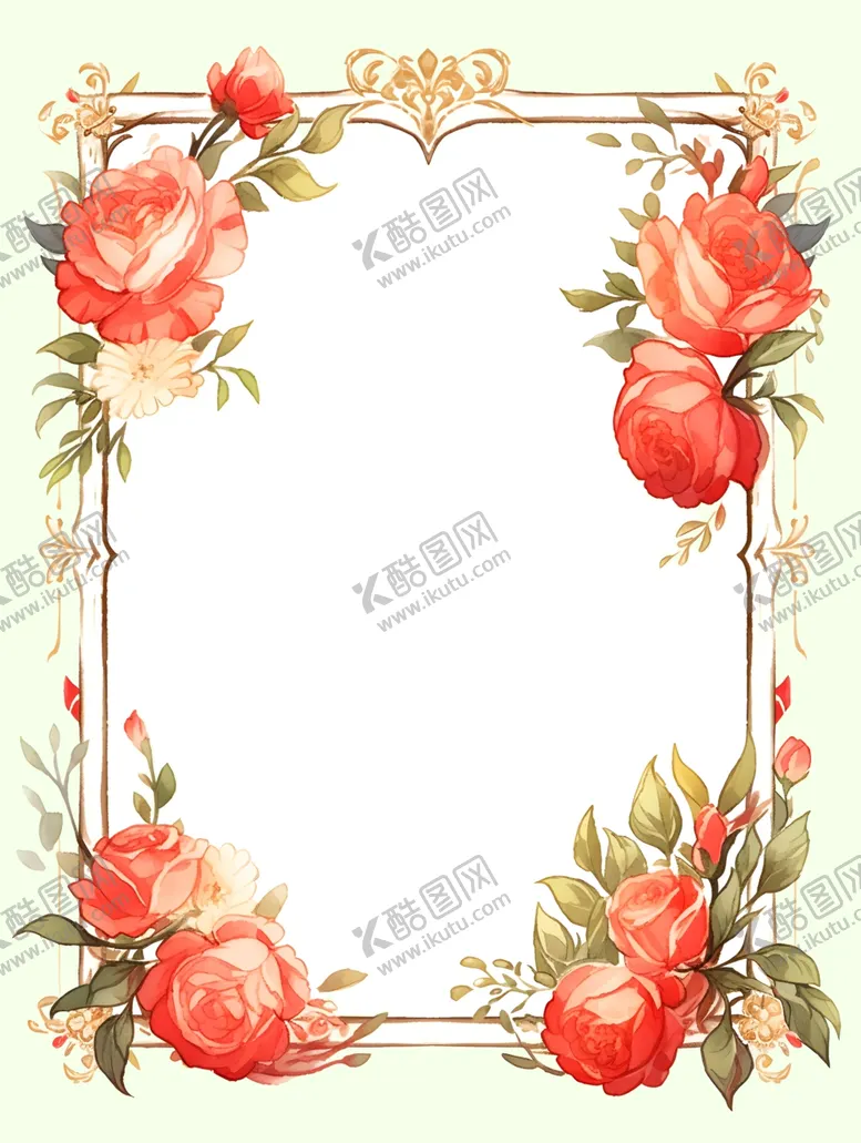 编号：87893801302122038238【酷图网】源文件下载-玫瑰花边框