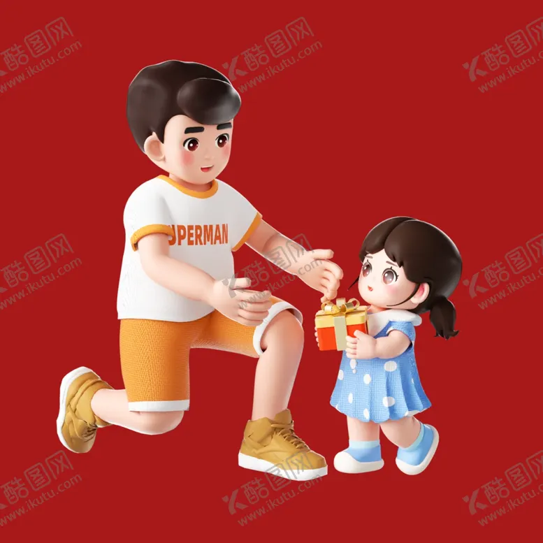 编号：20456502171845177596【酷图网】源文件下载-手绘亲子人物
