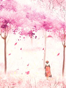 粉色桃花背景