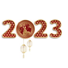 兔年2023展架春节贺卡