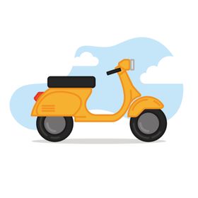 交通工具手绘插画小汽车Q版汽车