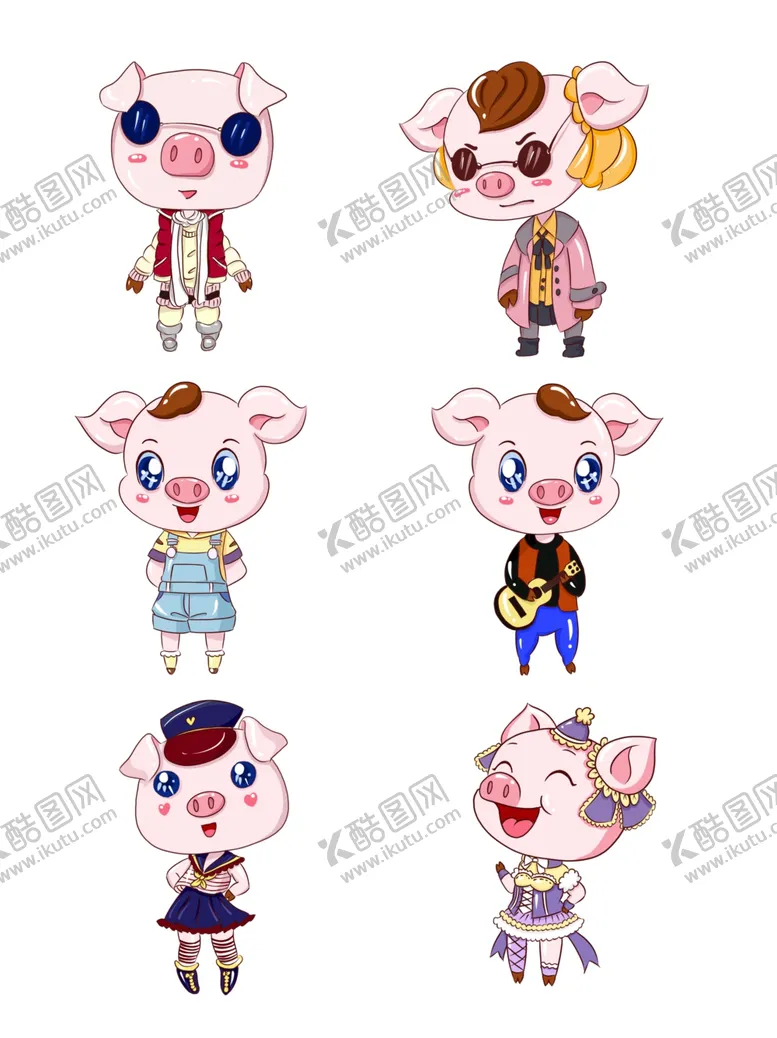 编号：55229906270210114245【酷图网】源文件下载-卡通猪可爱猪