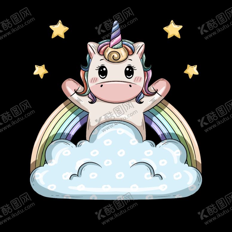 编号：80919009281051363083【酷图网】源文件下载-独角兽卡通动漫插画