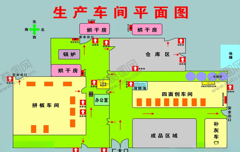 编号：25845006282227345043【酷图网】源文件下载-生产车间平面图