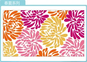 印花抽象黄红矢量
