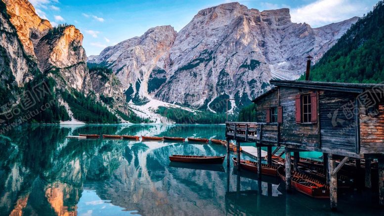 编号：63854410311350399699【酷图网】源文件下载-湖意大利欧洲船舶港口船坞