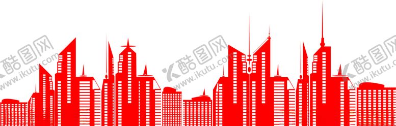 编号：56125110040906195319【酷图网】源文件下载-城市剪影插画背景