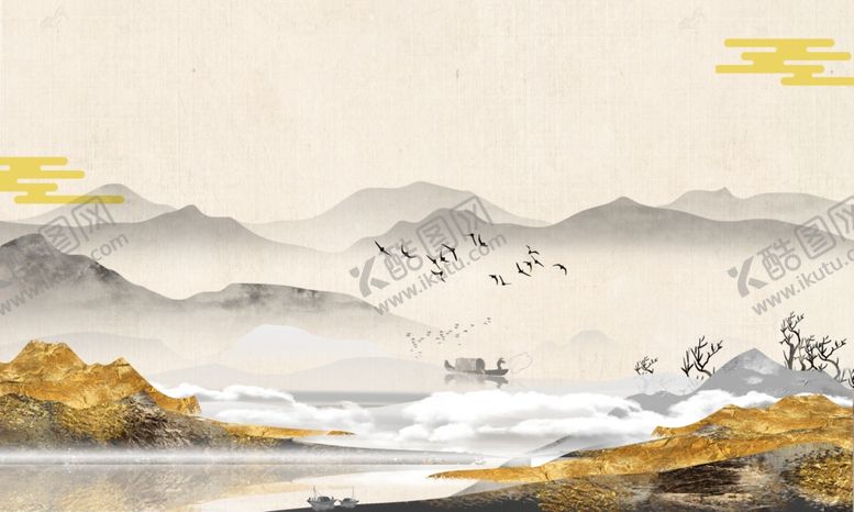 中国风背景底图素材墨迹