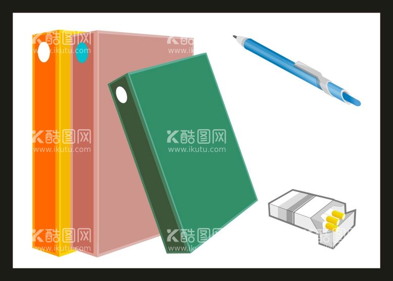 编号：40162711241345569688【酷图网】源文件下载-手绘办公用品 