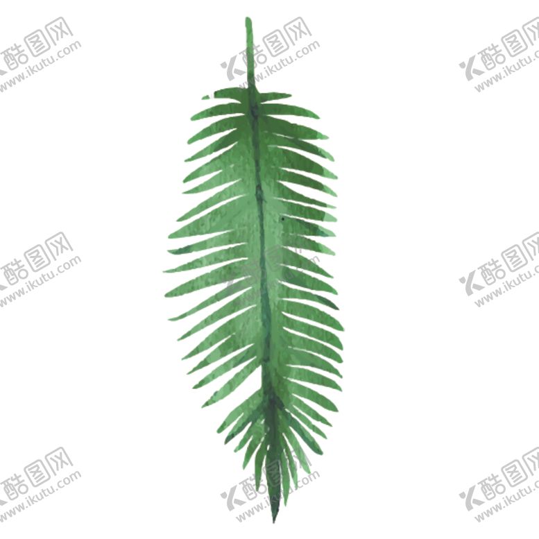 编号：76324507061918064278【酷图网】源文件下载-绿色水彩植物树叶
