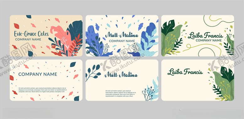 编号：41959412192116591385【酷图网】源文件下载-花卉名片