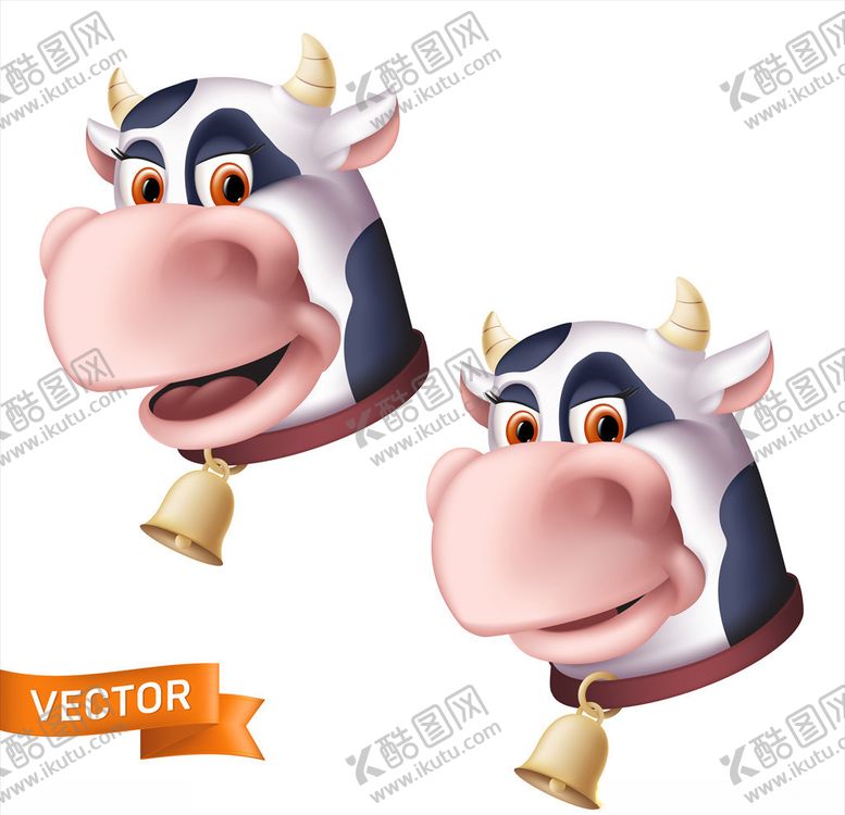 编号：52049207090803405781【酷图网】源文件下载-卡通奶牛