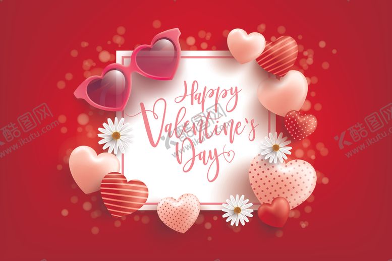 编号：10900309290421499844【酷图网】源文件下载-红色爱心背景