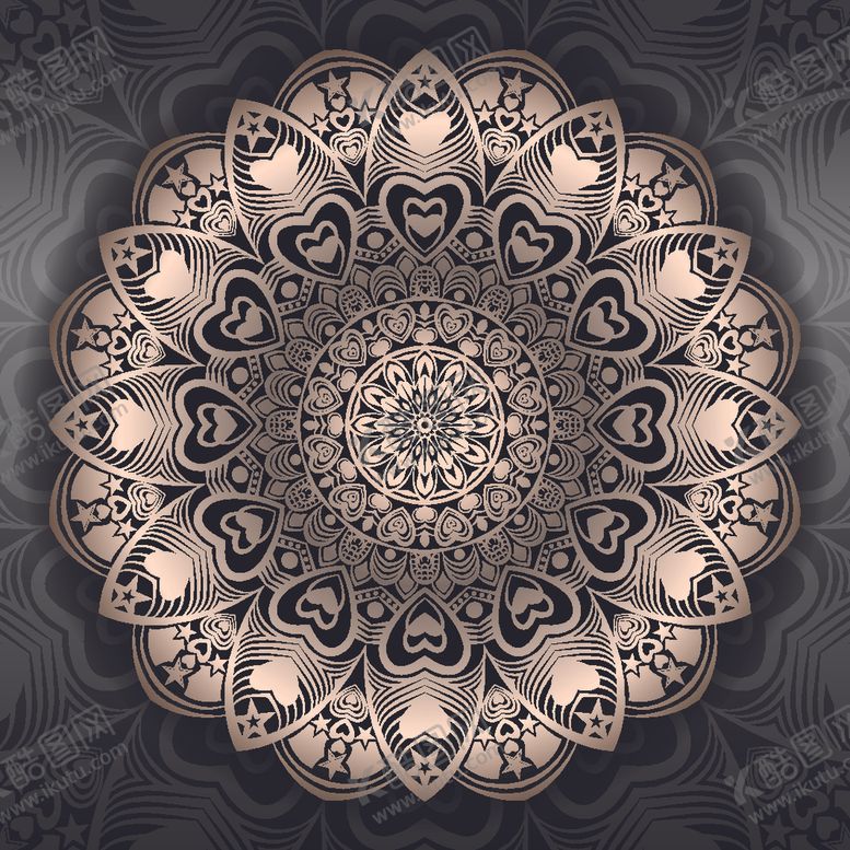 编号：38135411011103428197【酷图网】源文件下载-曼陀罗花纹