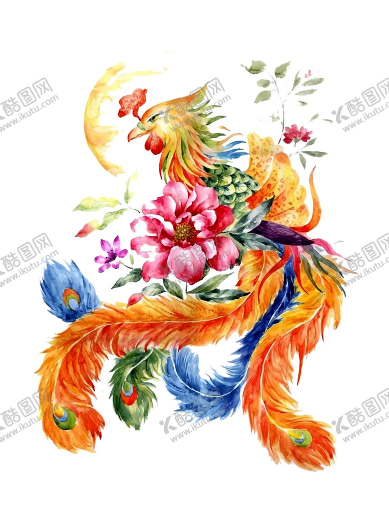 编号：50919105020912135270【酷图网】源文件下载-水彩凤凰