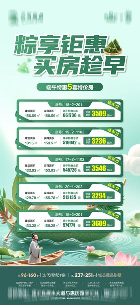 地产端午节特价房海报