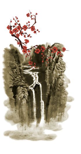 中国风水墨梅