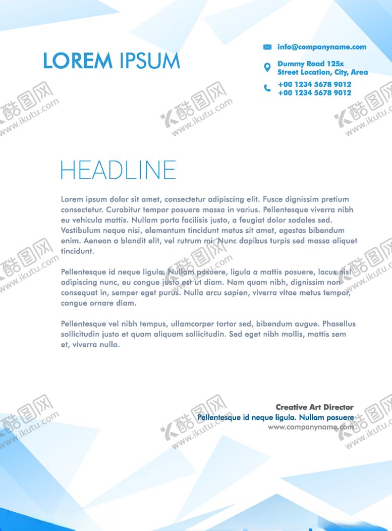 编号：11866307080039448924【酷图网】源文件下载-商务信纸