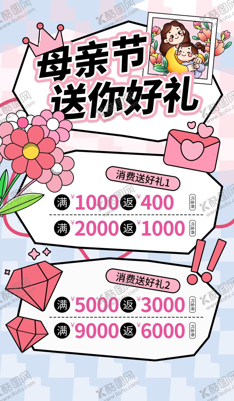 编号：39384704161410434262【酷图网】源文件下载-母亲节促销活动优惠信息