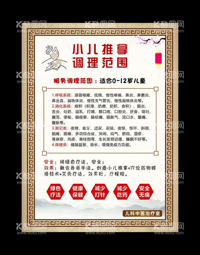 编号：44655212122314581519【酷图网】源文件下载-少儿推拿调理范围