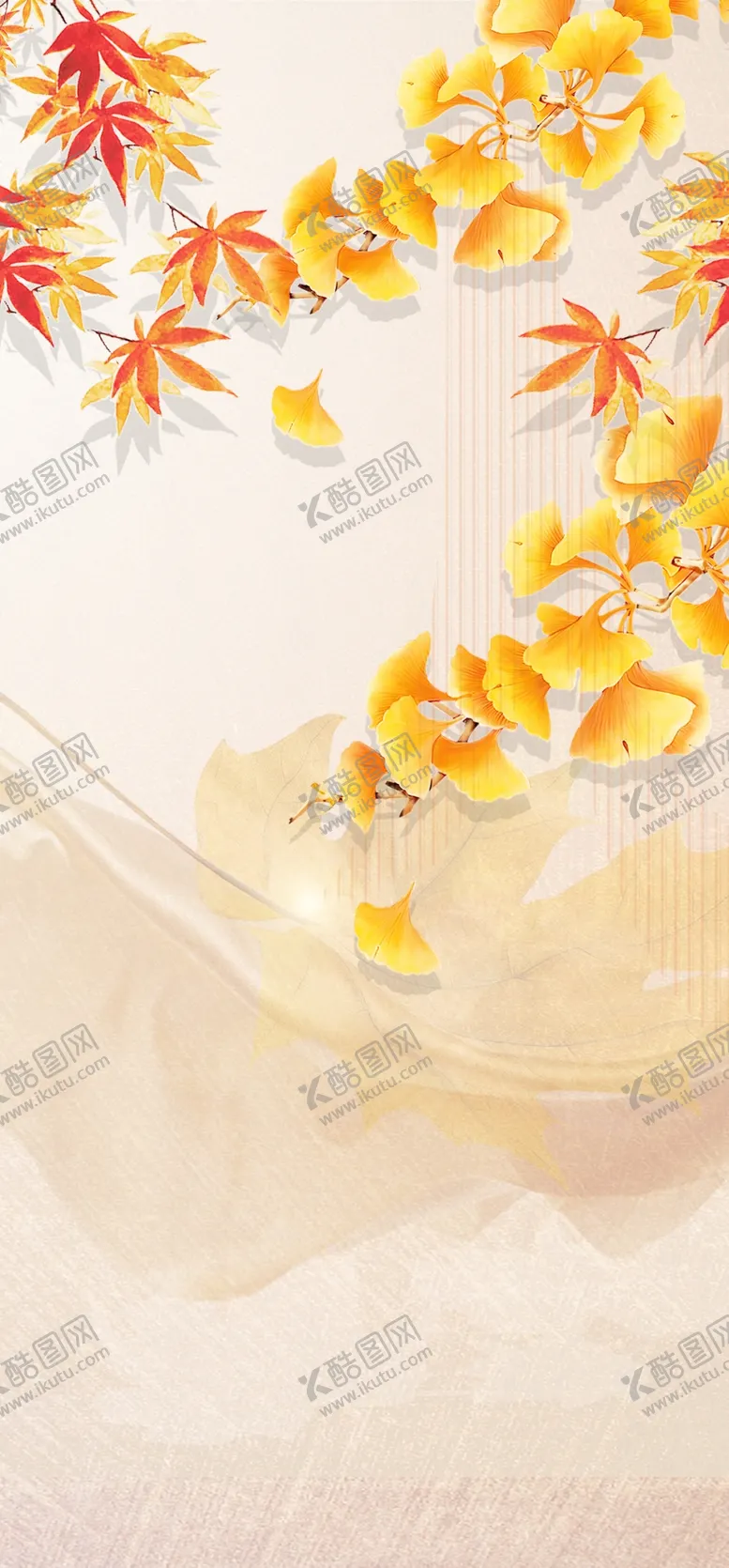 编号：26702711260105077014【酷图网】源文件下载-黄叶背景