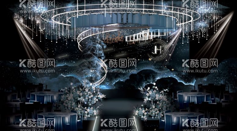 编号：92457412151839249341【酷图网】源文件下载-星空婚礼宴会厅布置