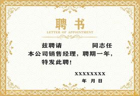 聘书专家专家模板任