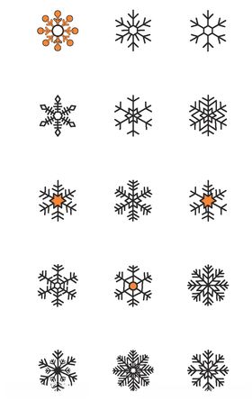 白色雪花图标