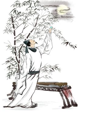 国学人物插画