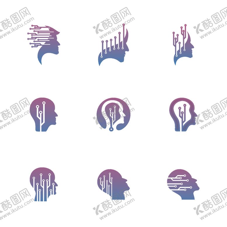 编号：56153109220732183744【酷图网】源文件下载-电子大脑LOGO