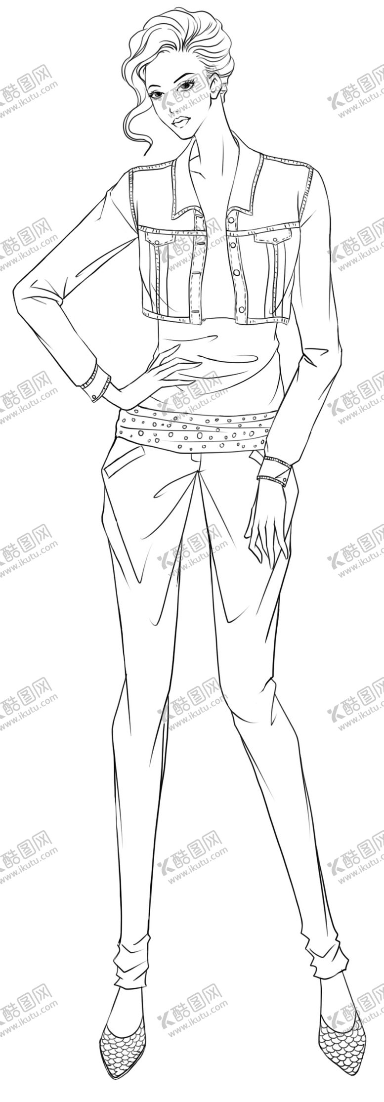 编号：57860709220024503700【酷图网】源文件下载-超短外套女