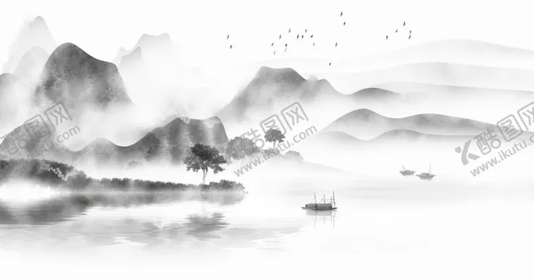 编号：72241606301553193945【酷图网】源文件下载-水墨山水